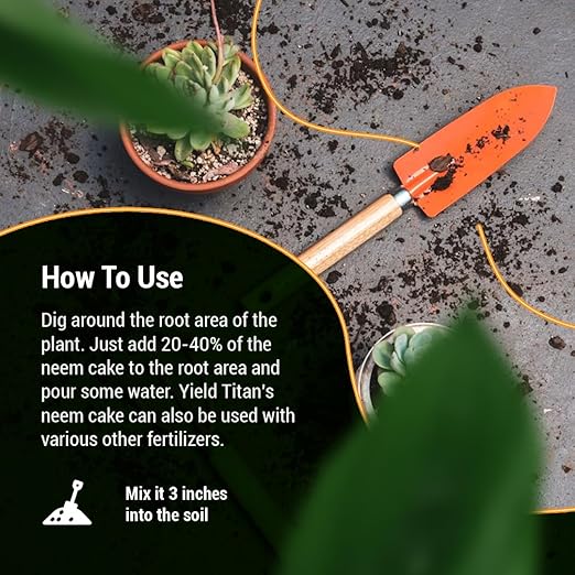 Premium Neem Cake, Natural Fertilizer for Gardening and Soil Amendment (40LB)