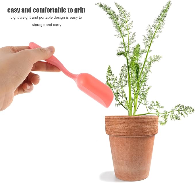 Sosoport 60 Pcs Colorful Plastic Mini Soil Scoops and Shovels for Gardening Planting Transplanting Ideal Tools for Flower Enthusiasts