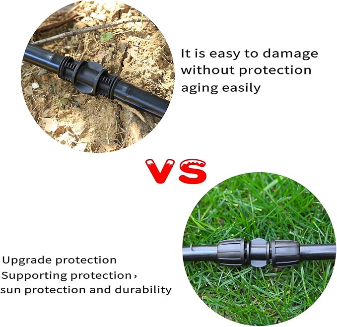 1/2 inch Irrigation Fittings Coupling Connectors For (1/2" ID x0.6-0.63" OD) 16mm Drip Tubing Barbed Connectors-10 Pcs/pack