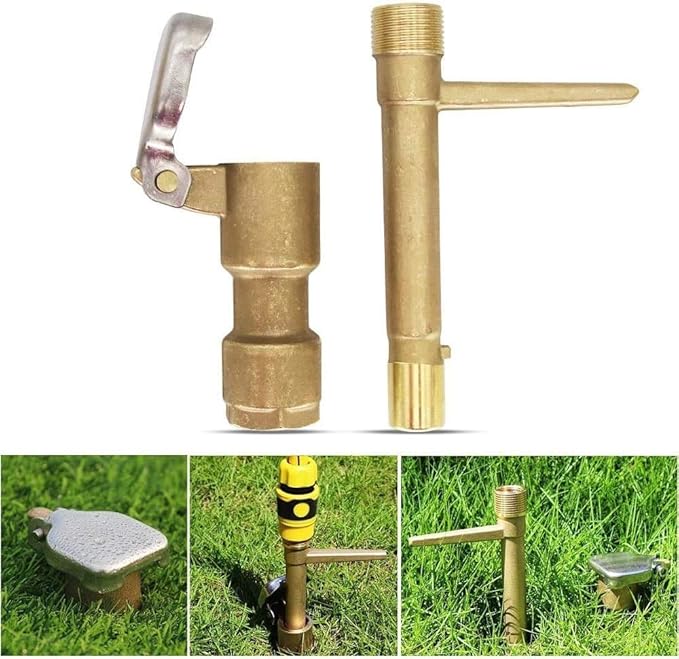 3/4 Inch Brass Quick Coupler Valve Key Garden Hose Underground Irrigation Tool Heavy Duty Sprinkler Key DN20 3/4" (3/4 Inch Key)