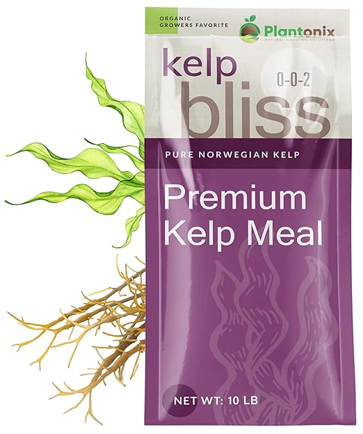 Kelp Bliss Fertilizer (10lbs) - Kelp Meal Organic Fertilizer - Kelp Fertilizer for Plants - Plant Fertilizer & Garden Fertilizer - Organic Kelp Meal for Potting Soil, Garden Soil, Vegetables, & Lawns