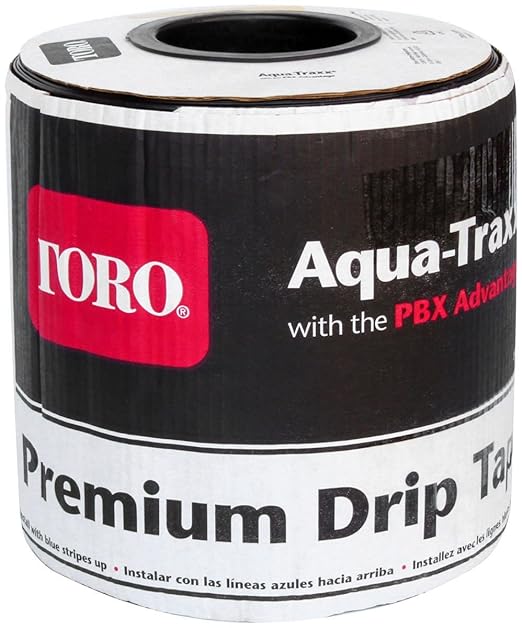 Toro Aqua-Traxx - 5/8" Drip Tape, 8 mil, 8", 0.34 GPM/100', 2, 000' - EA5080834-200, Plastic