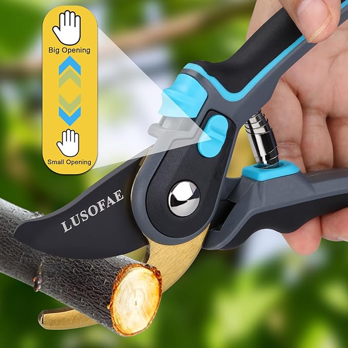 Pruning Shears for Gardening,8.5''Heavy Duty Garden Clippers with SK5 Steel Blade,Bypass Pruners,Easily Trimming the Bushes,Trees,Fresh Flowers and Cutting Hedges
