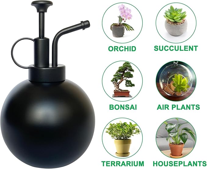 Plant Mister Spray Bottle Stainless Steel Plant Sprayer, Small Watering can Plant Spray Bottle Modern Gardening Tools for Indoor Potted Plants Watering and Spraying