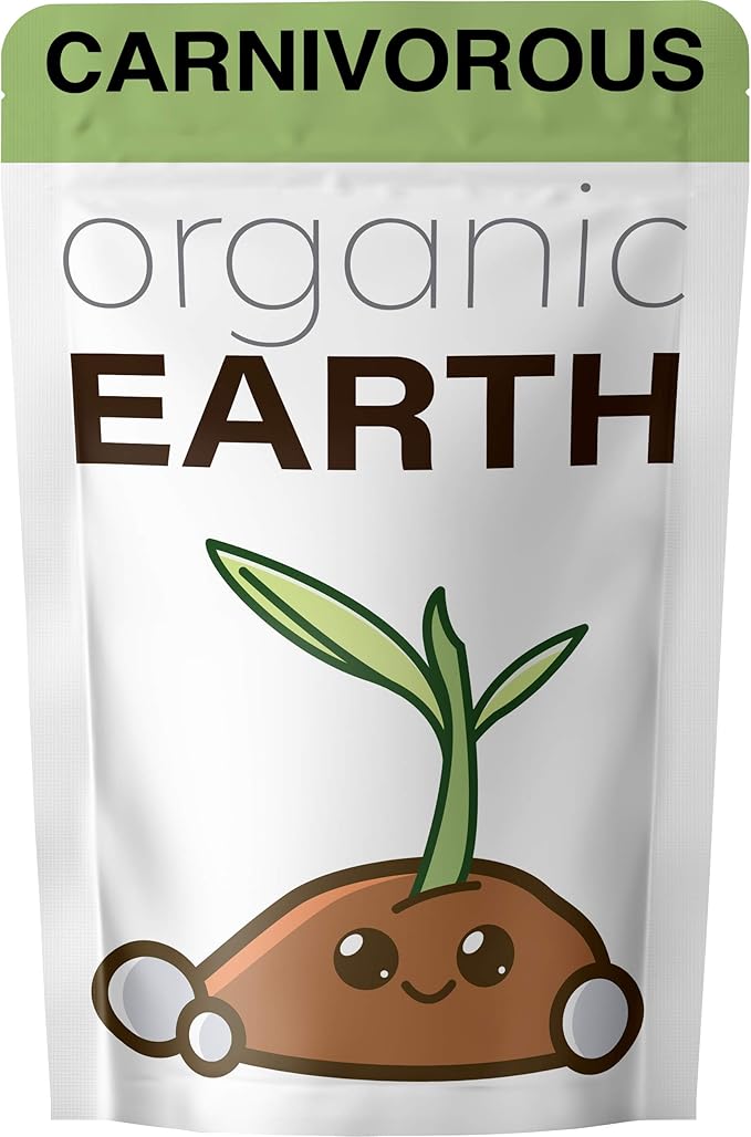Organic Earth Carnivorous Plant Soil Mix 1 QT - Plant Food Peat Moss & Perlite for Carnivorous Plants - Terrarium Soil, Pitcher Plant Soil, Venus Fly Trap Soil