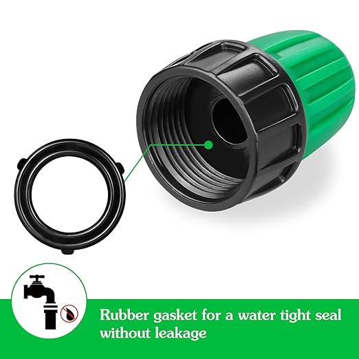 3/4 Inch Female Pipe Thread to 1/2 Inch Drip Irrigation Tubing Adapter: 8 Pieces 1/2 in. Barbed Drip Line x 3/4 in. Faucet PVC Adapter Connect 3/4" FHT Faucet, Sprinkler Manifold, Garden Hose