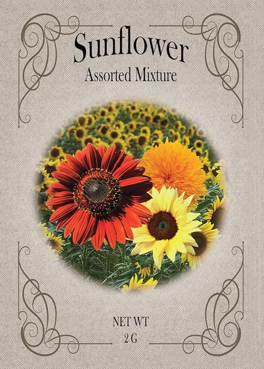 Set of Flower Seed Packets! Flower Seeds in Bulk - Great for Creating The Garden of Your Dreams! (100, Assorted Sunflower)