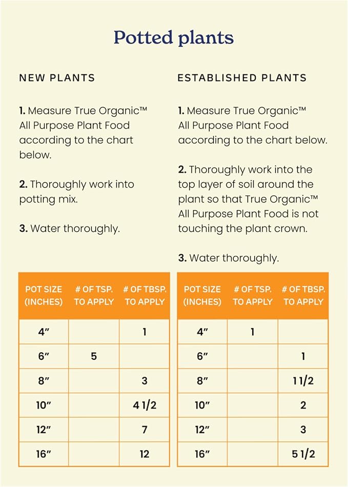 True Organic All Purpose Plant Food – Organic Fertilizer for Fruits, Vegetables, Flowers, and Herbs – 4lb Bag Covers 87 sq. ft.