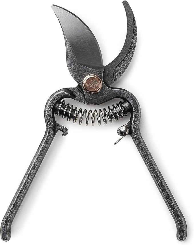 Barebones Pruner - Heavy Duty, Non-Slip Pruning Shears with Durable Blades - Old World Japanese Design, Plant Trimming Scissors - Ideal Houseplant Accessories & Garden Tools