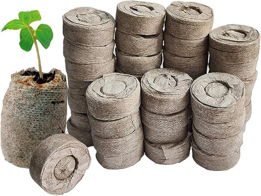 35mm Peat Pellets Seed Starting Plugs Seeds Starter Pallet 100 Pack Seedling Soil Block for Garden Seedling Planting