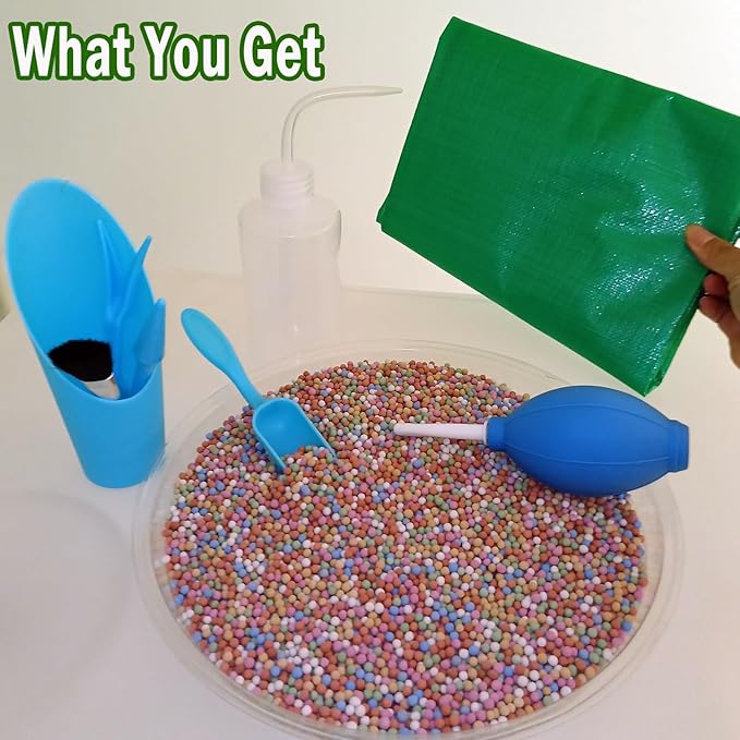 4.4lb LECA Clay Pebbles 4-5MM- Multicolor Clay Balls for Plants,Leca Balls for Plants,Horticultural Grade for Soil Hydroponics Aquaponics