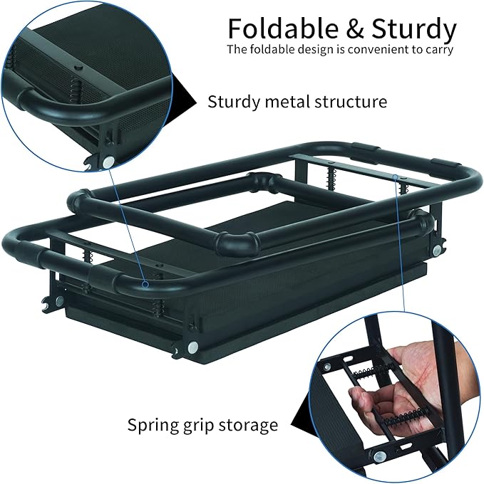 Folding Garden Stool and Kneeler 2-in-1 Garden Kneeler and Seat Heavy Duty Garden Bench for Kneeling and Sitting 2 Tool Pouch for Fishing Camping Great Gardening Gifts for Seniors(Red)