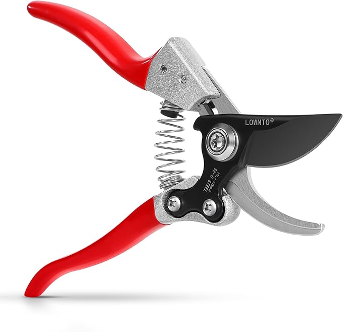 Pruning Shears for Gardening 5/8" Tree and Branch Garden Clippers - Plant Cutter Scissors with PTFE Resist-rust, Non-stick Coating Steel Blades, Heavy Duty Bypass Hand Pruners
