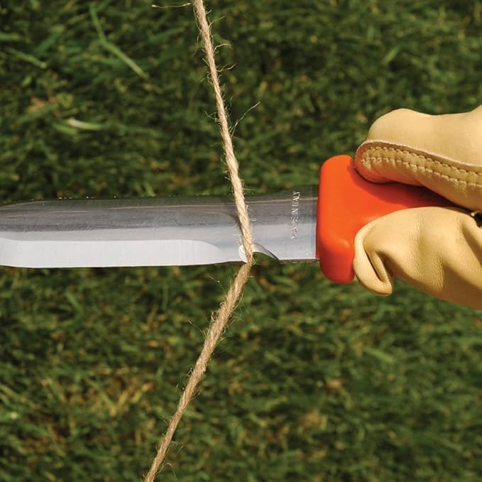 A.M. Leonard Deluxe Soil Knife, Orange – Hori Hori w/ 6-Inch Stainless Steel Blade