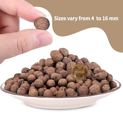 2.2LB Leca Clay Pebbles for Plants, Expanded Leca Balls for Indoor Plants, Orchid Potting Mix, Soil Amendment, Drainage, Easy Reusability, 4-16mm