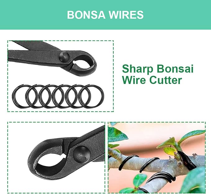 Voilamart 12 Pcs Gardening Bonsai Tool Sets Carbon Steel Garden Plant Trimming Kit Scissor Cutter Shear Heavy Duty Nylon Case Outdoor Entrenching Tools