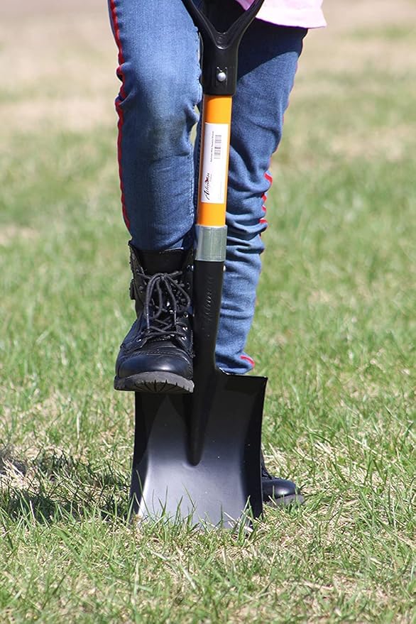 Ashman Short Handle Transfer Shovel (6 Pack) Kids Beach Shovel, Shovel for Digging 27-inch with Sturdy Blade, Small Garden Shovel, Kids Snow Shovel, Shovels for Gardening with D- Handle Gardening Tool