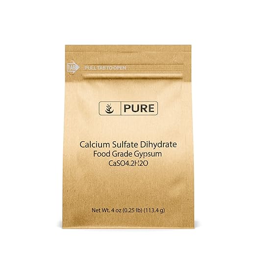 Pure Original Ingredients Calcium Sulfate (4 oz) Baking, Water Treatment & Gardening