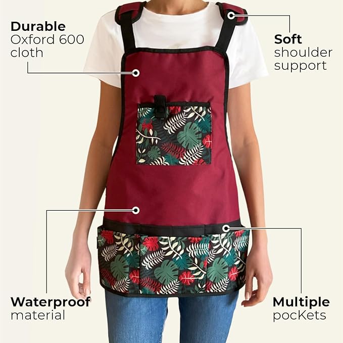 Garden Aprons for Women with Pockets - Gardening Apron - Florist Apron - Gifts for Gardeners, Artist, Painting, Art