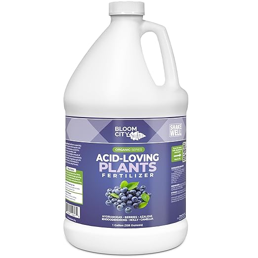 Bloom City's Acid-Loving Plant Fertilizer - Soil Acidifier - for All Acid Loving Plants, Gallon (128 oz)
