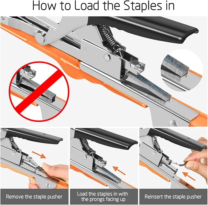 Plant Tying Machine Tomato Tape Tool Fruit Twine Tool with 21 Rolls of Tape and 1 Box of Staple for Garden Vegetable Grape Cucumber Pepper