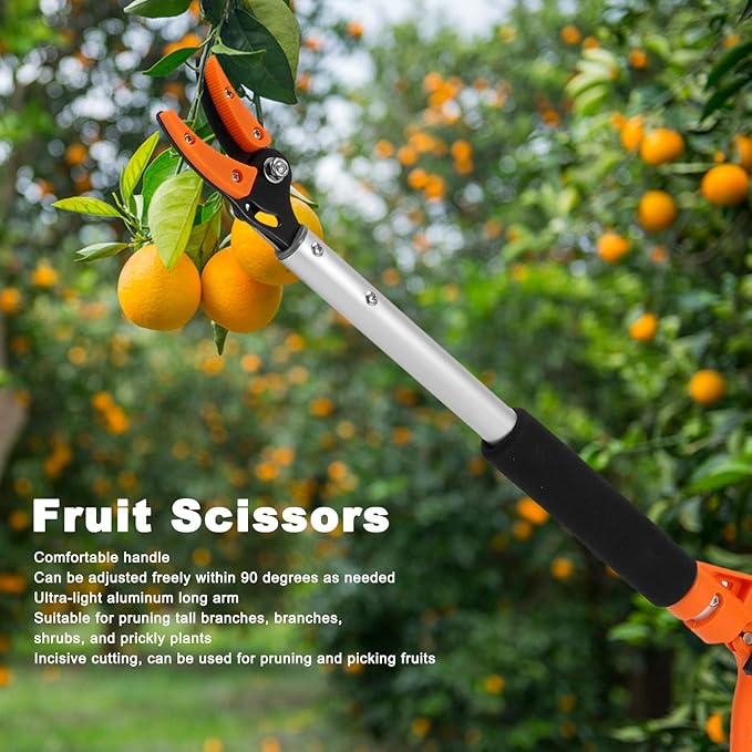 Fruits Scissors Aluminum Fruit Picker Cutter for Grapes Peach Branch Pruning Shears Gardening Accessory Orange
