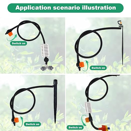 100PCS 1/4 Inch Barb Shut-Off Valve Universal Drip Irrigation Tubing Coupling Valve,Barb Valve Irrigation Misting Tube Valve,Through Type Valve for Garden Seeding Cultivation Irrigation Brush Cutter