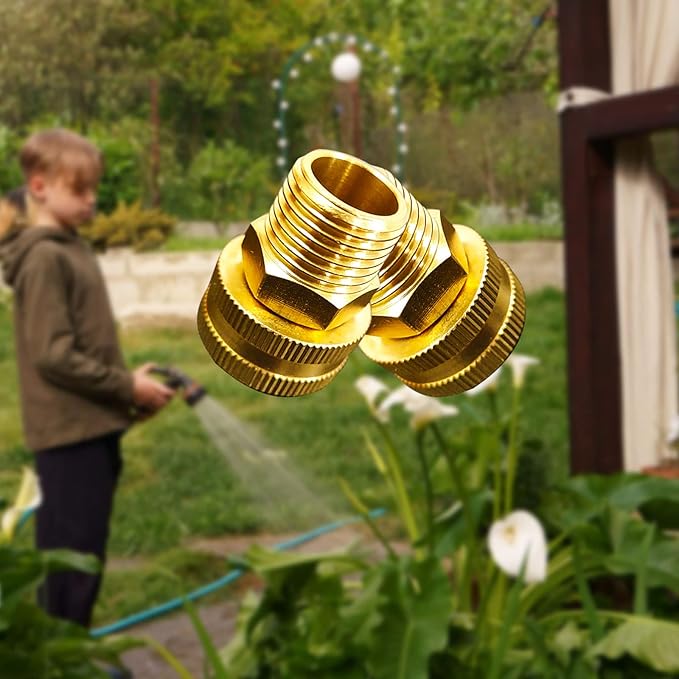 YOUHO Garden Hose Adapter 3/4 NPT Male x 3/4" GHT(F) Drip Irrigation Tubing to Faucet - Reusable Connector Fittings for Most Rain Bird, Orbit, Dig, Toro, Garden Extension Repair Fitting 1PCS