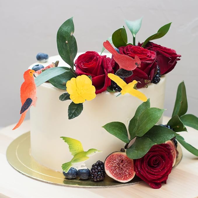 30 Pieces Realistic Bird Animals Figurines Mini Bird Animal Figures Model Cake Toppers Plastic Bird Figures Toy Simulated Toucan Ostrich Owl Flamingo Parrot Etc. Bird Figurines Garden Plant Ornaments