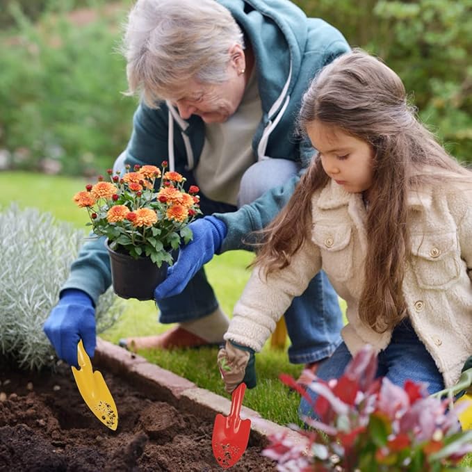Mini Colorful Trowel Metal Garden Hand Shovels, 10 pcs Garden Tools for Kids Teens Adults Soil Planting Sand Box