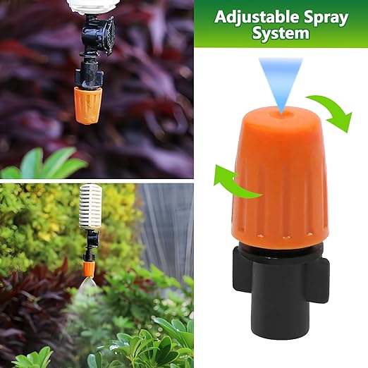 280 Pcs Drip Irrigation Fittings Kit for 1/4" Tubing, 1/4 Inch Drip Irrigation Barbed Connectors (Nozzles, Nozzle Tees, Single Barbs, Couplings, Tees, Elbows, Plugs, Crosses) for Garden System