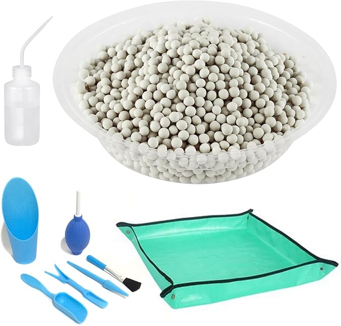 4lb LECA Clay Pebbles 4-5MM- White Clay Balls for Plants, Leca Balls for Plants, Horticultural Grade for Soil Hydroponics Aquaponics