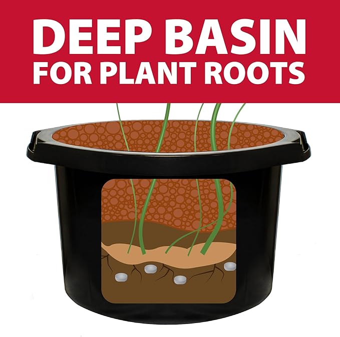 The Pond Guy Planting Tub Kit for Aquatic Plants with Soil & Media, Outdoor Water Garden Planter Pot for Lily, Lotus & Bog Plants, Small Tub Kit