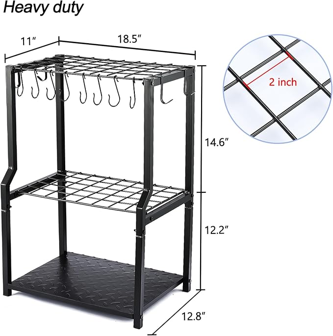 Garden Tool Organizer,Garage Organization Heavy Duty,Yard Tool Organizer for Garage,Garden Tool Rack,Tool Stand,Broom Holder,Garage Storage System for Lawn,Shed,Outdoor,Free Standing.