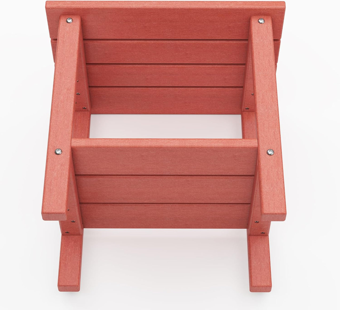 Outdoor Side Table, Weather Resistant HDPE Outdoor Table, 2-Tier Small Patio Tables for Outside or Indoor (Red)