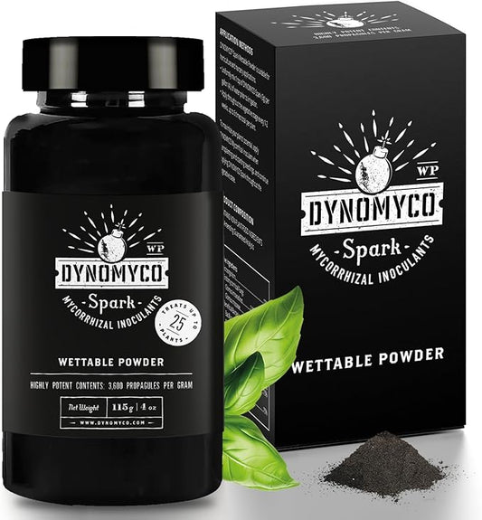 DYNOMYCO Spark 3 in 1 Mycorrhizal Inoculant Root Enhancer Powder for Plants – Root Stimulator for Plants Increases Access to Macro and Micro Nutrients (4 Oz/Up to 25 Plants)