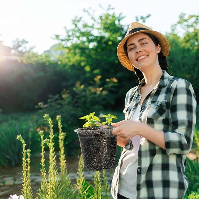 MIXC 30 Packs 6.5/5/4" Clear Nursery Pots Variety Pack, Transparent Plastic Plant Pots for Plants with Drainage Holes, Seedling Pots Seed Starter Pots Planter Pots Flower Pots
