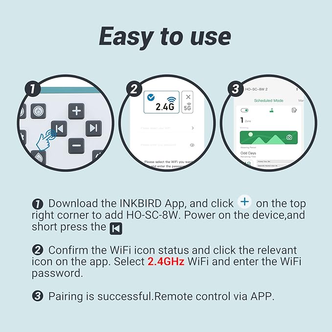 Smart Indoor Sprinkler Controller 8 Zone, WiFi Irrigation System Controller, Free APP, Support Rain Sensor (HO-SC-8W)