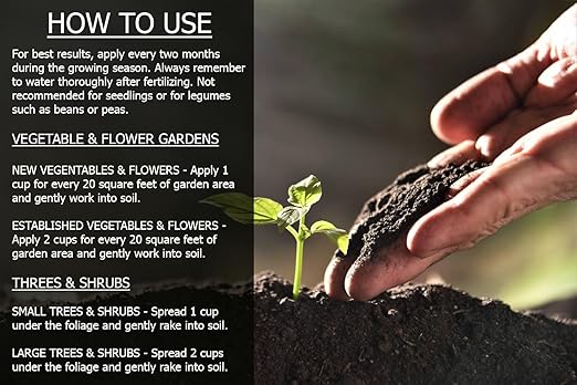 Premium 12-0-0 Organic Blood Meal Fertilizer by Gardenera - All-Natural Plant Food Source of Nitrogen for Organic Gardening, Flowers, Vegetables, Trees & Shrubs - 4 Quart