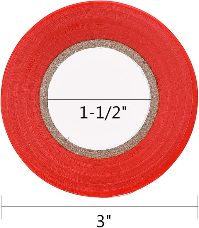 FUNTECK 20 Pcs Red Plant Ribbon for Plant Tying Machine, 100 Feet Long x 1/2 Inch Wide