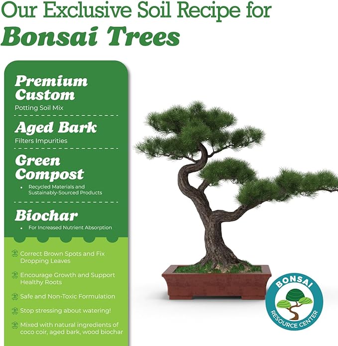Bonsai Soil Mix, Ready to Use - Bonsai Potting Soil - Great Drainage, Soil - Soil Can Also Be Used for Succulent, Cactus, Money Tree - Akadama Soil - Pumice for Plants