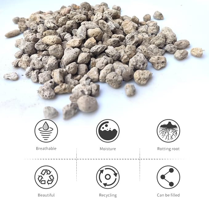 Organic Pumice for Bonsai and Horticultural 100% Natural (1 gallons, 1/2 inch)