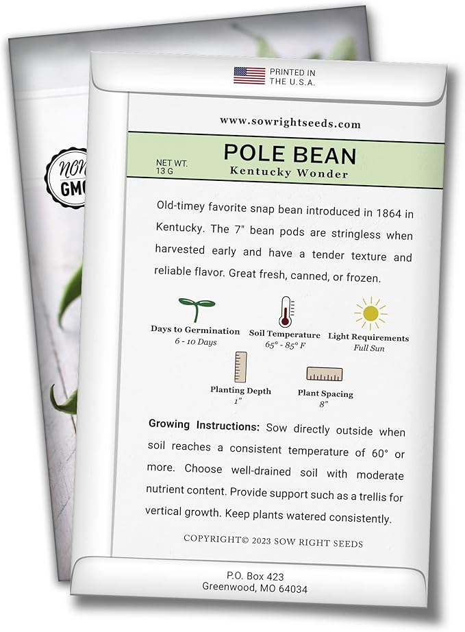 Sow Right Seeds - 3 Sisters Seed Collection for Planting - Packets of Bantam Sweet Corn, Kentucky Wonder Pole Bean, and Waltham Butternut Squash - Non-GMO Heirloom Seeds to Plant Home Vegetable Garden