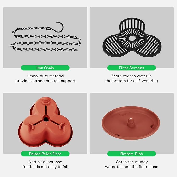 VIVOSUN 5 Tier Vertical Gardening Stackable Planter for Strawberries, Flowers, Herbs, Vegetables, Brown