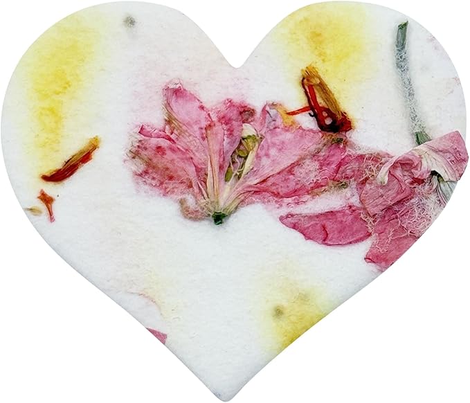 50 pcs Small Pink and Yellow Hearts – Plantable Seed Paper for Weddings, Gifts, and Life Events (#37s)