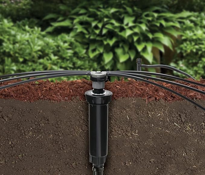 Rain Bird CNV182MBS Drip Irrigation Sprinkler Conversion Kit, 1800 Pop-Up to 6 Drip Micro Bubblers with 1/4" Tubing