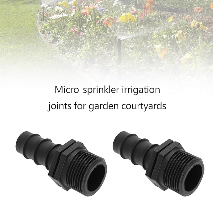 SING F LTD 20pcs 20mm to 3/4 Inch Couplings Irrigation Hose Connector Garden Hose Connector Kit Barb Connector for Drip Irrigation System Garden Pipe Fitting