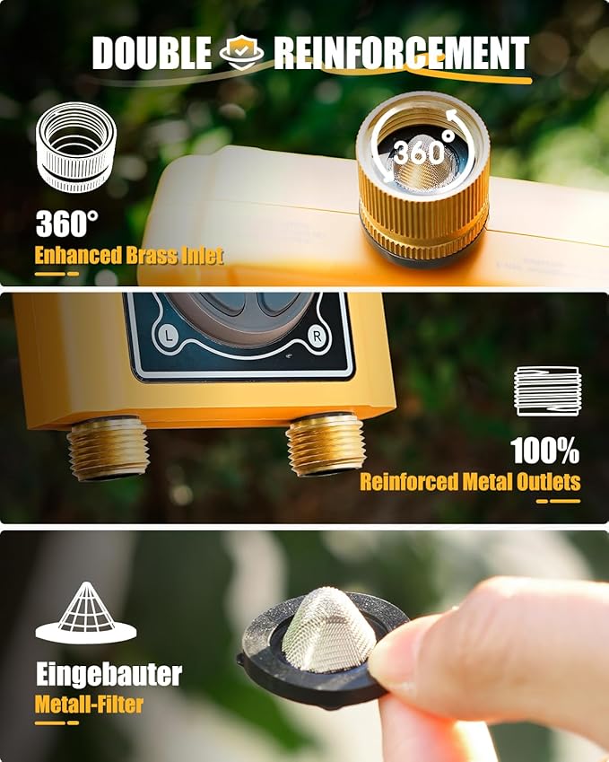 RAINPOINT WiFi Water Timer with Brass Inlet & Outlet.Only WiFi Sprinkler Timer, No WiFi Hub.Must Use with 2.4Ghz WiFi and TWG004WRF WiFi Hub (Lot Number After 202108)