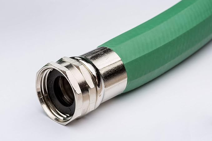 Rain Bird PGH75HF Premium High-Flow Garden Hose, Heavy-Duty 100% EDPM Rubber, Hexagonal, 3/4" Inside Diameter x 75' Long, Green