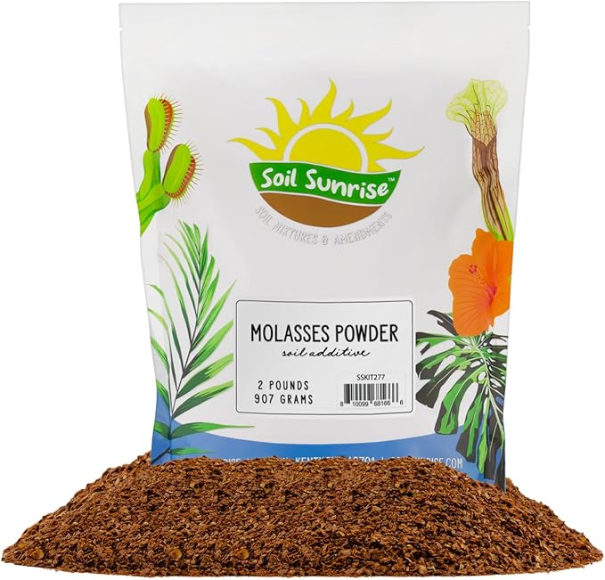 Dry Horticultural Molasses Powder (2 Pounds), Indoor/Outdoor Gardening Soil Amendment for Plants